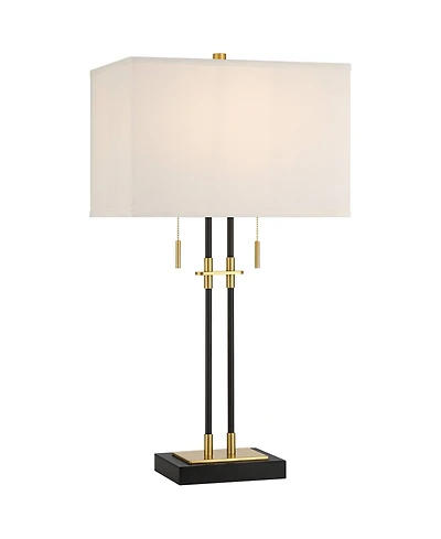 Franklin Iron Works Stefano 30 1/4" High 2-Light Pull Chain Usb Table Lamp