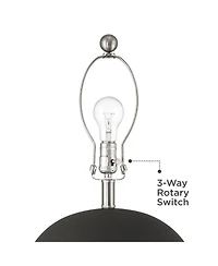 360 Lighting Paulo 24 1/2" High Pot Farmhouse Southwestern 3-Way Table Lamp Matte Ceramic Single Living Room Bedroom