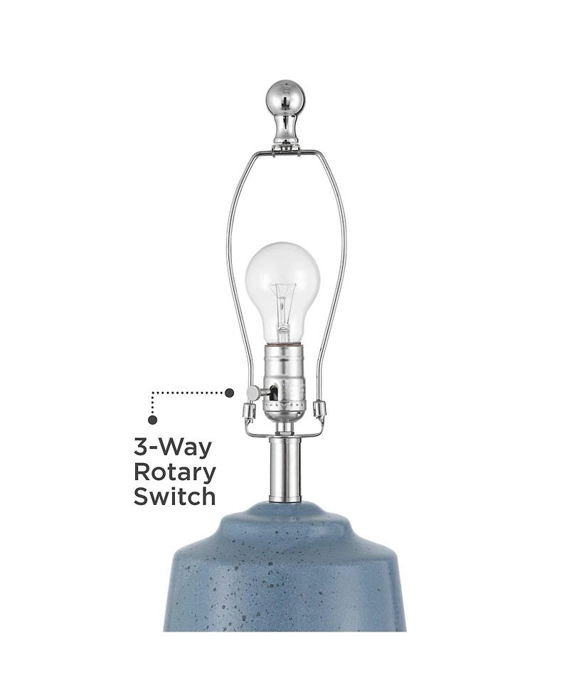 360 Lighting Aegean 28" Tall Coastal Modern Table Lamps Set of 2 Ceramic Shade Living Room Bedroom Bedside