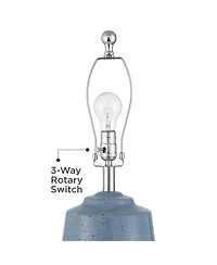 360 Lighting Aegean 28" Tall Coastal Modern Table Lamps Set of 2 Ceramic Shade Living Room Bedroom Bedside