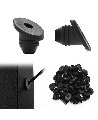 Yescom 60PCS Cable Railing Rubber Grommets 30 Degree Sleeves for 1/8" to 3/16"