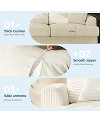 gaomon 86" Corduroy Sofa