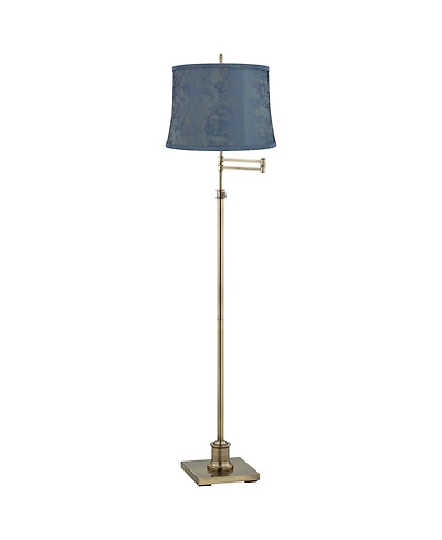 360 Lighting Westbury Antique Brass Swing Arm Floor Lamp