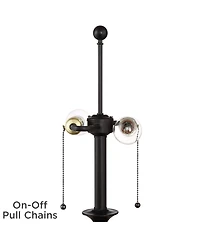 360 Lighting Spenser Rustic Farmhouse Floor Lamp with Riser 62 1/2" Tall Oiled Bronze Metal Linen Empire Shade for Living Room Bedroom Home