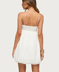 Edikted Women's Ariellah Chiffon Babydoll Mini Dress