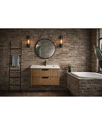 Ari Bath Diego 30" Floating Bathroom Vanity Weathered Fir