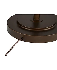 Franklin Iron Works Industrial Torchiere Floor Lamp with Usb Charging Port 72 1/2" Tall