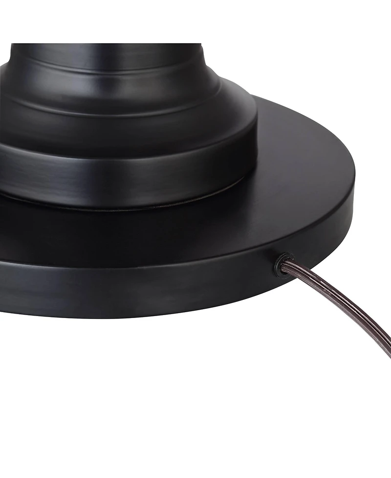 360 Lighting Spenser Retro Art Deco 58" Tall Floor Lamp Oiled Fabric Pleated Empire Shade for Living Room Bedroom House