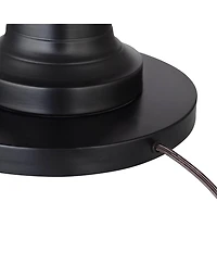 360 Lighting Spenser Retro Art Deco 58" Tall Floor Lamp Oiled Fabric Pleated Empire Shade for Living Room Bedroom House