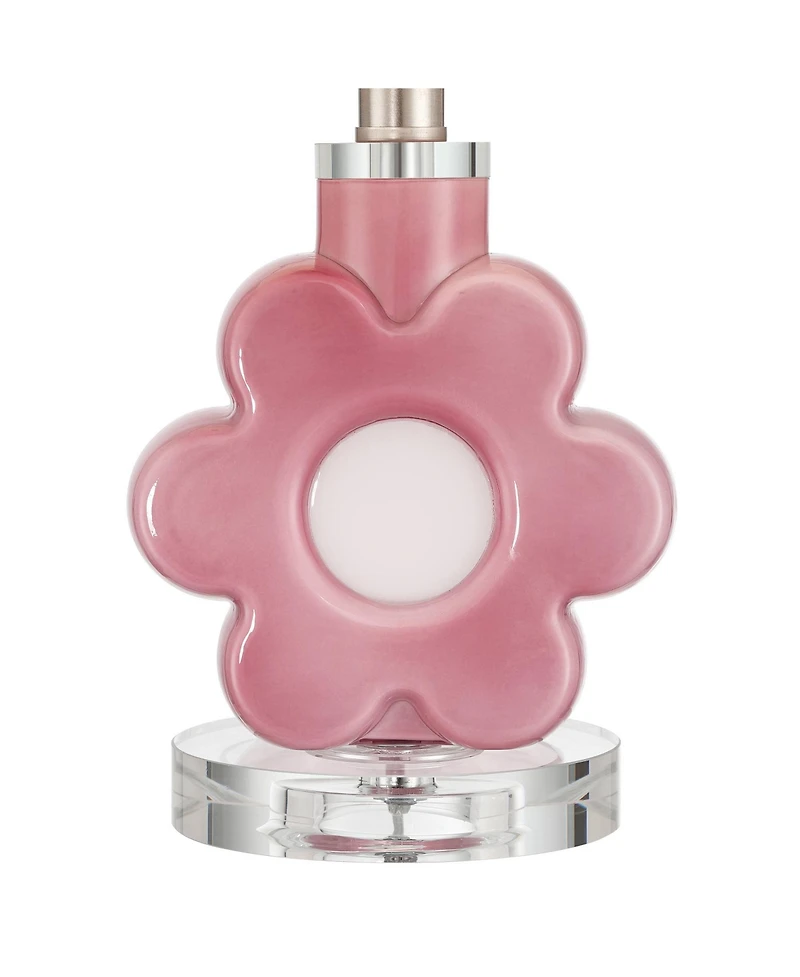 360 Lighting Stuart High Glass Flower Accent Table Lamp