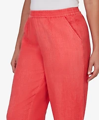 Ruby Rd. Petite Snow Washed Gauze Pull-On Capri Pants