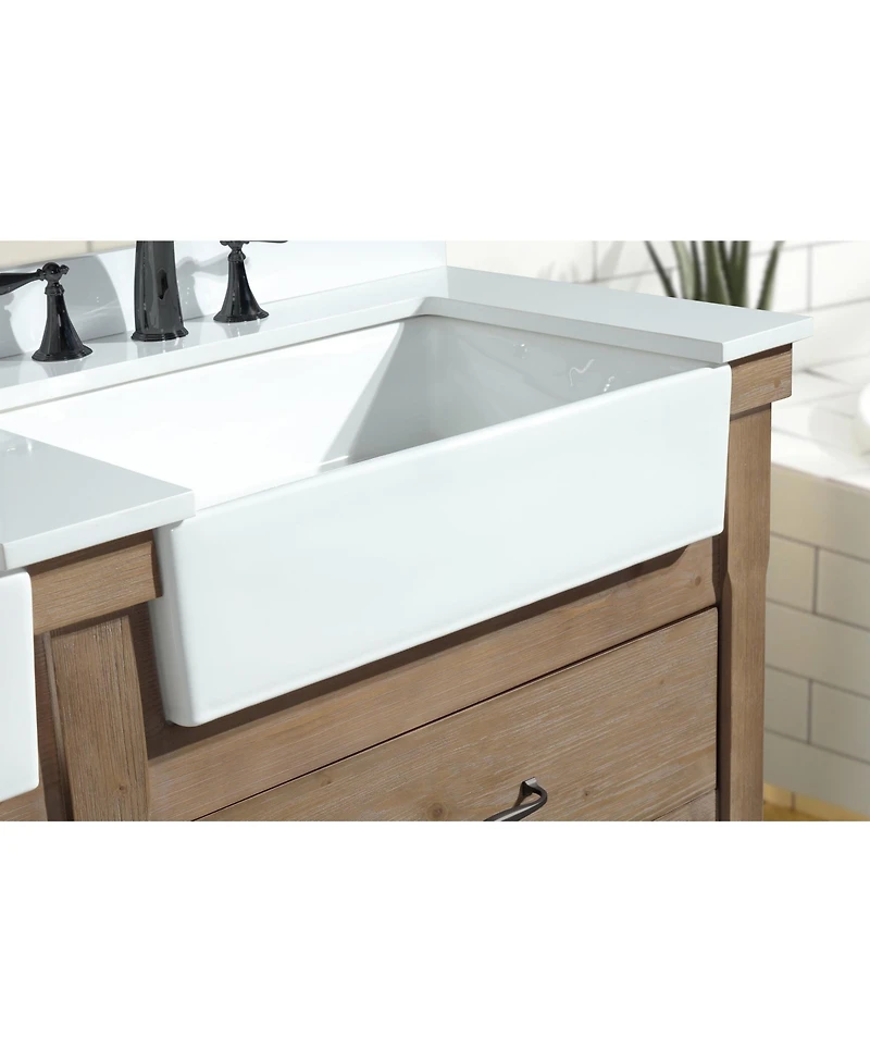 Ari Bath Marina 60" Bathroom Vanity Weathered Fir