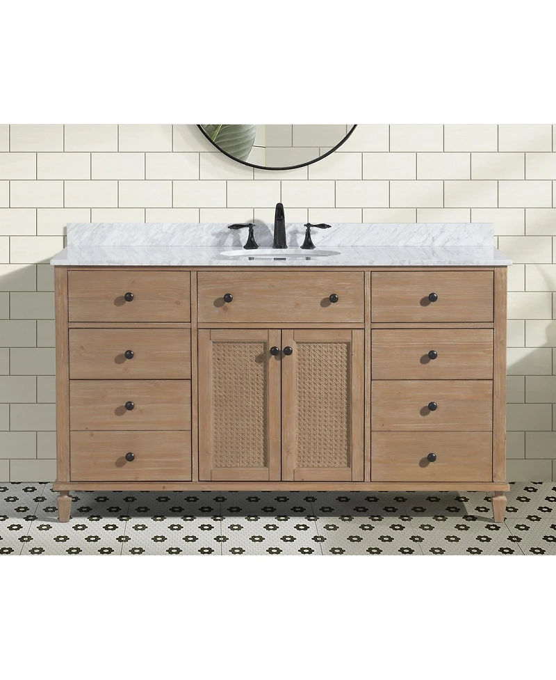 Ari Bath Annie 60" Bathroom Vanity Weathered Fir