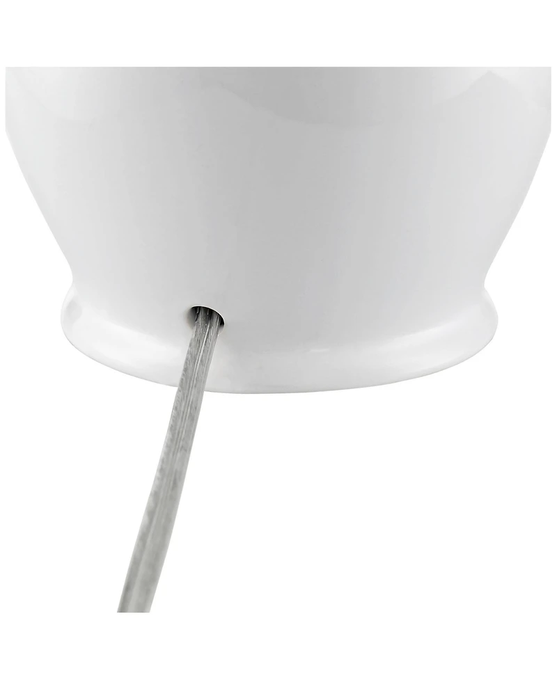 360 Lighting Jane 25" High Mid Century Modern Table Lamps Set of 2 WiFi Smart Socket Ceramic Living Room Bedroom Bedside