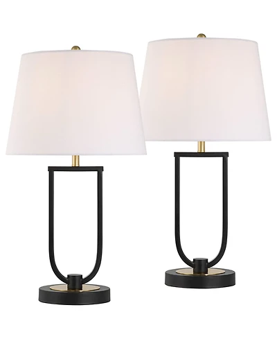 360 Lighting Pellana Brass Usb Table Lamp Set of 2