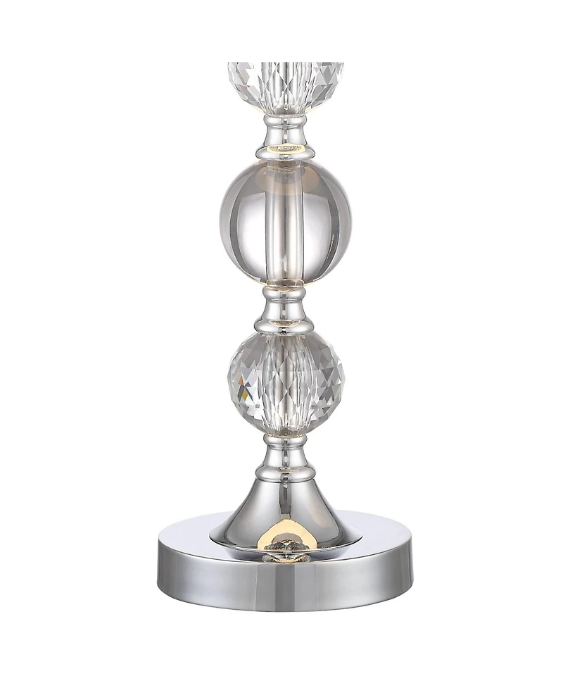 360 Lighting Solange 25" High Modern Luxe Table Lamps Set of 2 Finish Metal Stacked Crystal Living Room Bedroom