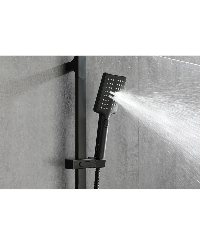 Busdays Handheld Shower with 28-Inch Slide Bar and 59-Inch Hose