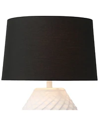 360 Lighting Simon 27" Tall Modern 3-Way Table Lamp Textured Geometric Pattern Finish Living Room Bedroom