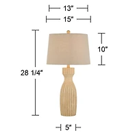 360 Lighting Andros High Beige Almond Table Lamp