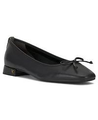 Vince Camuto Women's Jenlea Almond-Toe Block-Heel Bow Ballet Pumps