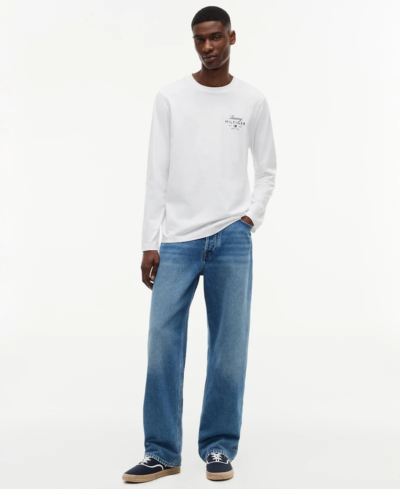 Tommy Hilfiger Men's Script Stack Logo Regular-Fit T-Shirt