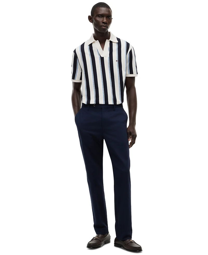 Tommy Hilfiger Men's Crepe V-Neck Polo Shirt