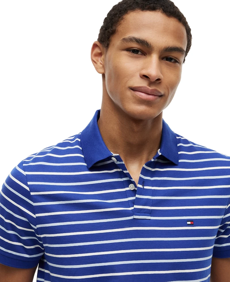 Tommy Hilfiger Men's Interlock Stripe Regular-Fit Polo Shirt