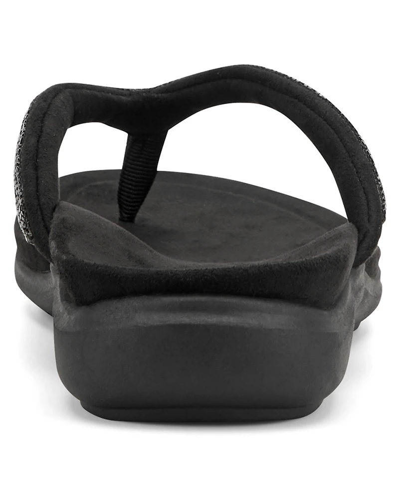 Easy Spirit Women's Wendi Embellished Thong Slip-On Sandals