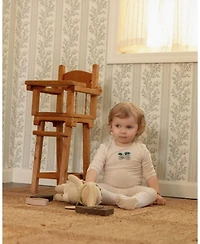 MeMoi Baby Girls "Bicycle Basket of Blooms" Embroidered Footie