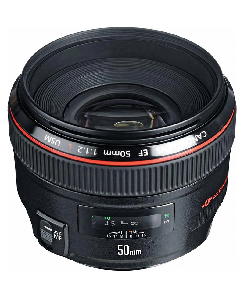 Canon Ef 50mm f/1.2L Usm Lens, Bundle with ProOptic 72mm Filter Kit, Soft Lens Case, Lens Cleaner, Cleaning Kit, Lens Cap Tether