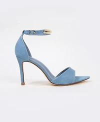 Berness Women's Hunter Stiletto Sandals with Gold-Tone Metal Accent