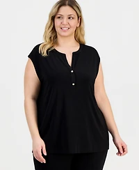Anne Klein Essentials Plus Dolman-Sleeve Top