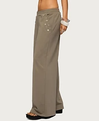 Edikted Women's Zania Iridescent Button Sweatpants