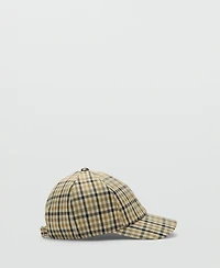 Mango Men's Check Visor Hat
