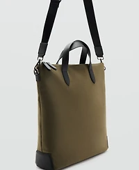 Mango Men's Cotton Adjustable Strap Tote Bag