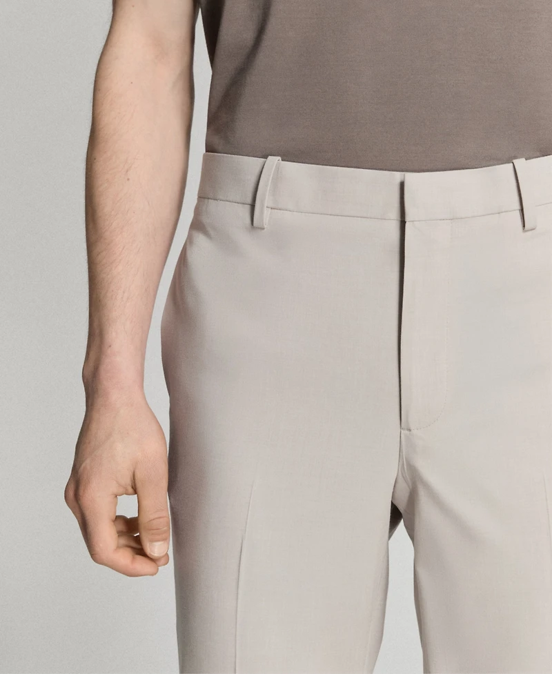 Mango Men's Stretch Fabric Super Slim-Fit Suit Pants