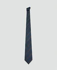 Mango Men's Silk Microstructure Stripes Tie