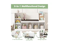 Slickblue 3-in-1 Standing Kids Bookcase with Reading Nook and Storage