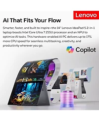 Lenovo IdeaPad 5 14" 2-in-1 Laptop Intel Core Ultra 7 16GB Ram Intel Graphics 512GB Ssd Storage Windows 11 Pro 60Hz