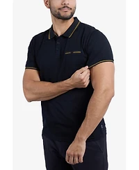 X-Ray Men's Polo with Jacquard Rib and Chest Pocket Shirt