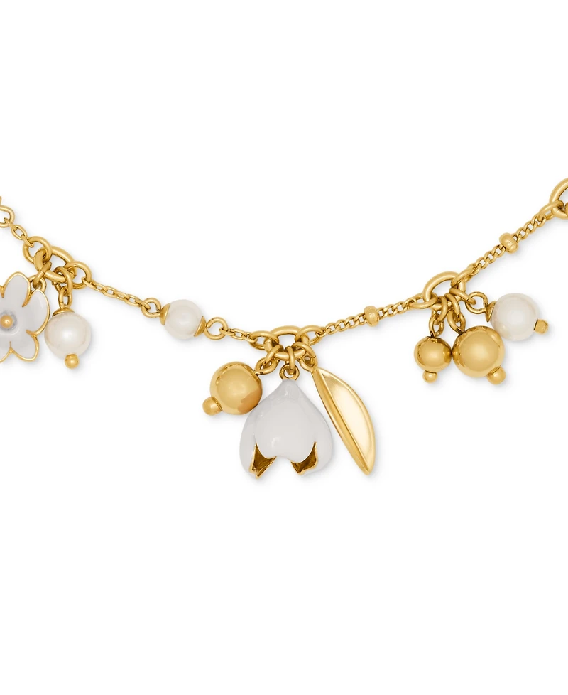 kate spade new york Cubic Zirconia & Glass Golden Bloom Bracelet