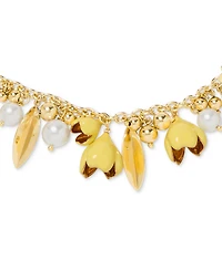 kate spade new york Golden Bloom Glass & Cubic Zirconia Statement Necklace