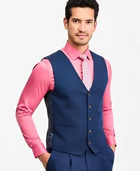 Tayion Collection Men's Classic-Fit Navy Suit Separate Vest