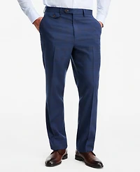 Tayion Collection Men's Classic-Fit Blue & Red Plaid Suit Separate Pants