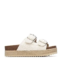 Xti Women's Refresh Collection Double Strap Buckle Flat Sandals