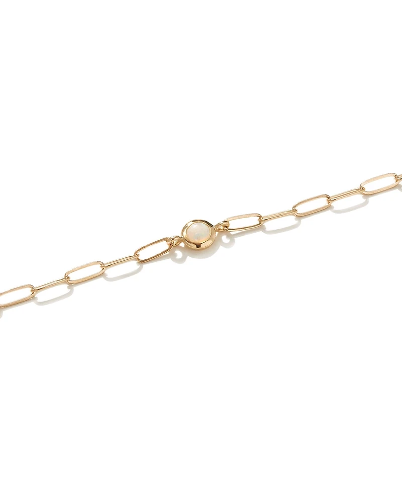 Anzie Classique Birthstone Paperclip Bracelet