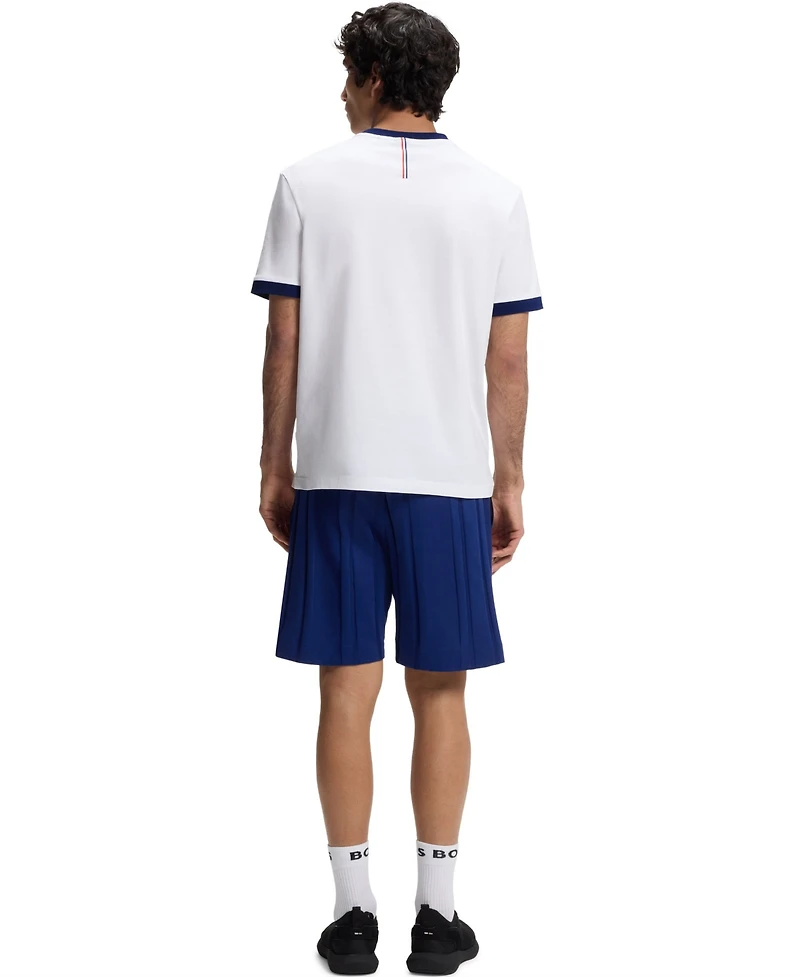 Boss by Hugo Men's Stretch-Cotton Usa Country Flag Logo T-Shirt