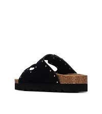 Xti Women's Refresh Collection Eyelets Double Strap Buckle Flat Sandals