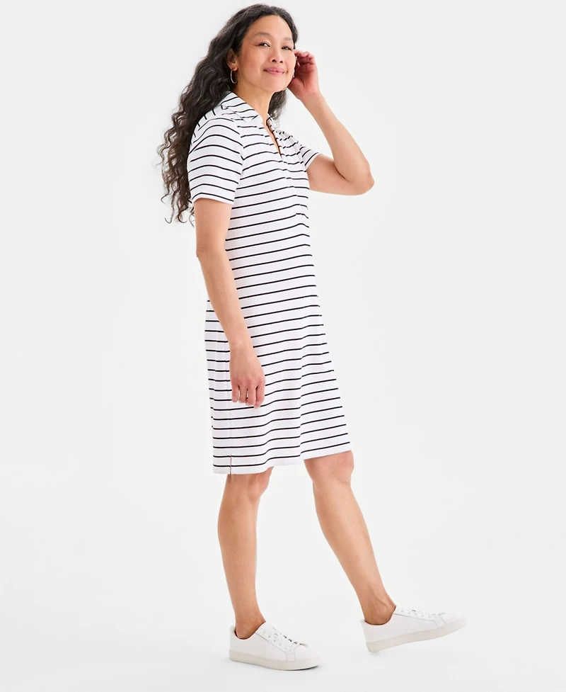 Style & Co Women's Striped Polo Dress, Macy's Exclusive