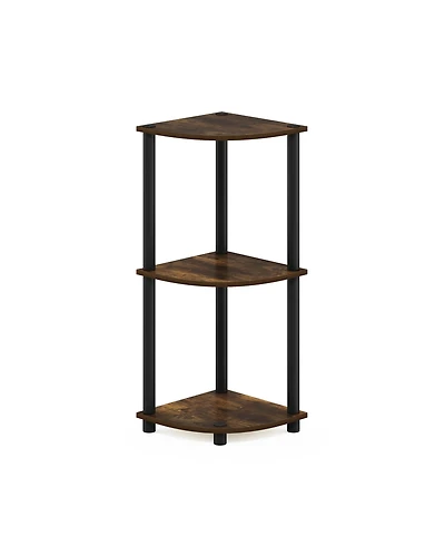 Homlux 3 Tier Decorative Corner Bookshelf Display Rack